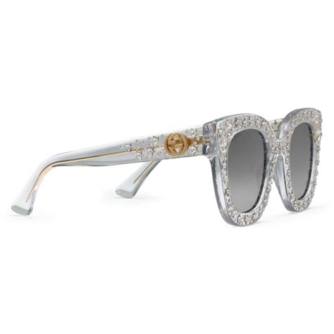 gucci clear star sunglasses|gucci star sunglasses women.